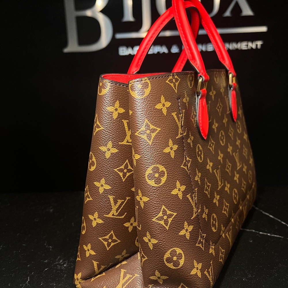 LIke New! Flower Tote Monogram Red - Picture 7 of 12